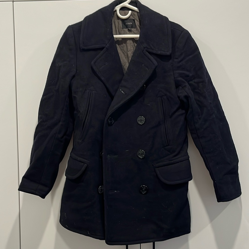 J. Crew Dock Peacoat with Thinsulate - Navy - S